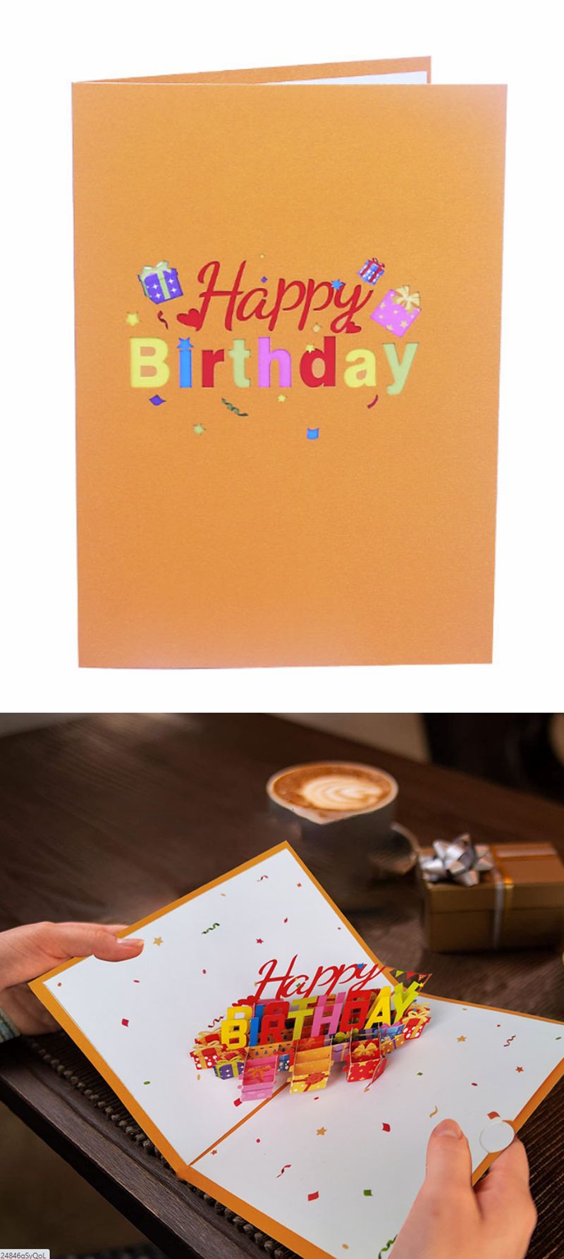 Birthday greeting popup cards